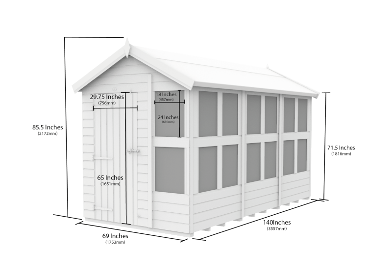 Apex Potting Shed 6x12 - Willow Woodhouse