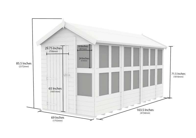 Apex Potting Shed 6x14 - Willow Woodhouse