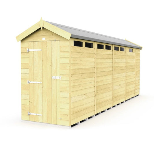 Flat Packed Apex Security Shed 4x17 - Willow Woodhouse