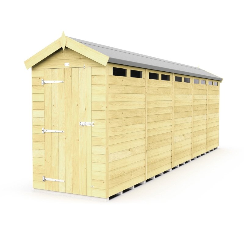 Flat Packed Apex Security Shed 4x20 - Willow Woodhouse