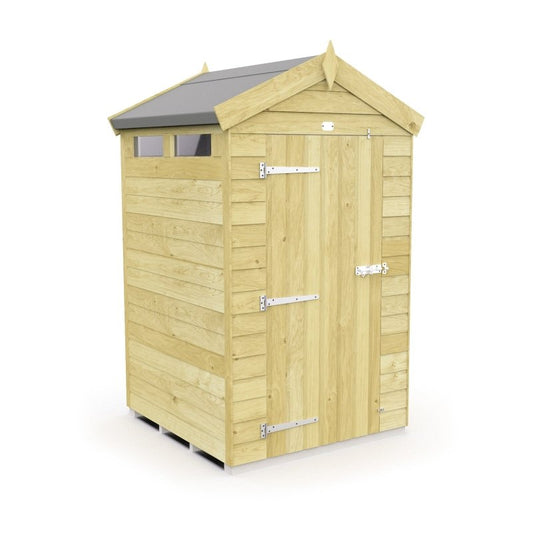 Flat Packed Apex Security Shed 4x4 - Willow Woodhouse