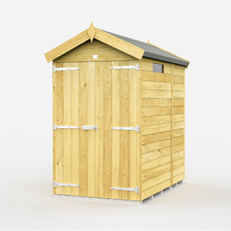 Flat Packed Apex Security Shed 4x5 - Willow Woodhouse