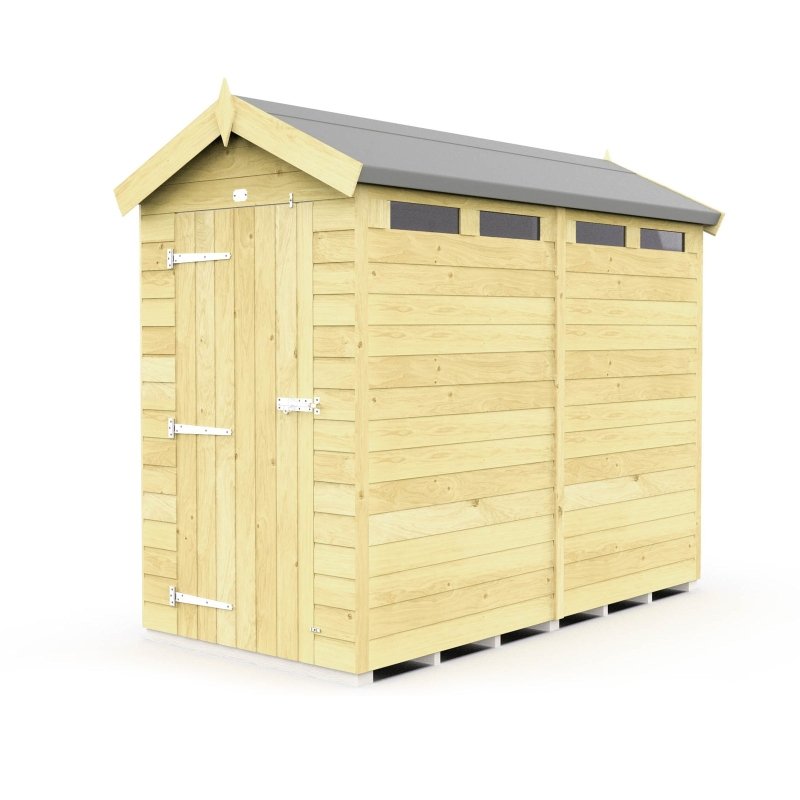 Flat Packed Apex Security Shed 4x8 - Willow Woodhouse