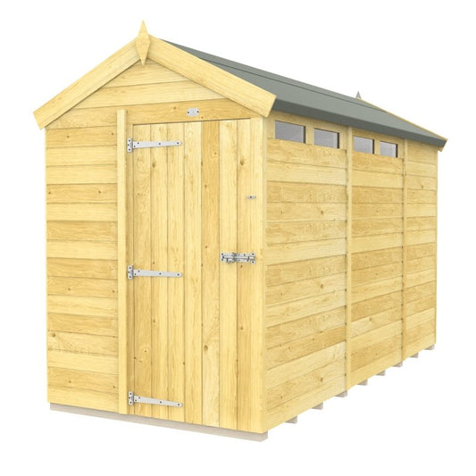 Flat Packed Apex Security Shed 5x11 - Willow Woodhouse