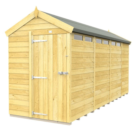 Flat Packed Apex Security Shed 5x15 - Willow Woodhouse