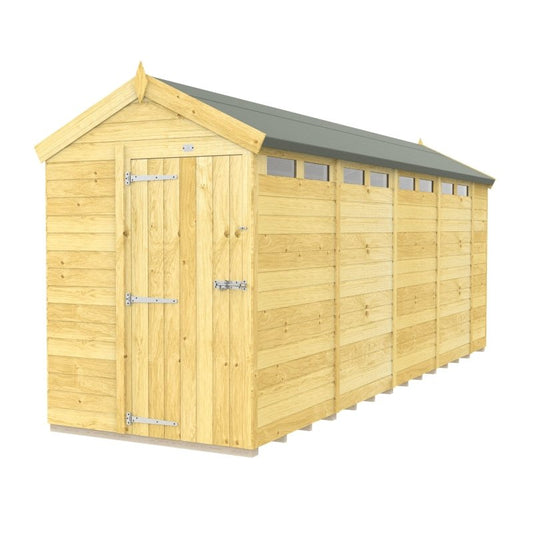 Flat Packed Apex Security Shed 5x18 - Willow Woodhouse