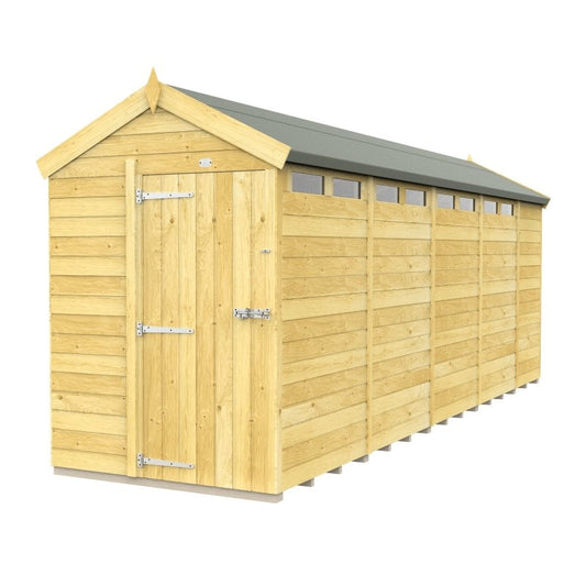 Flat Packed Apex Security Shed 5x19 - Willow Woodhouse