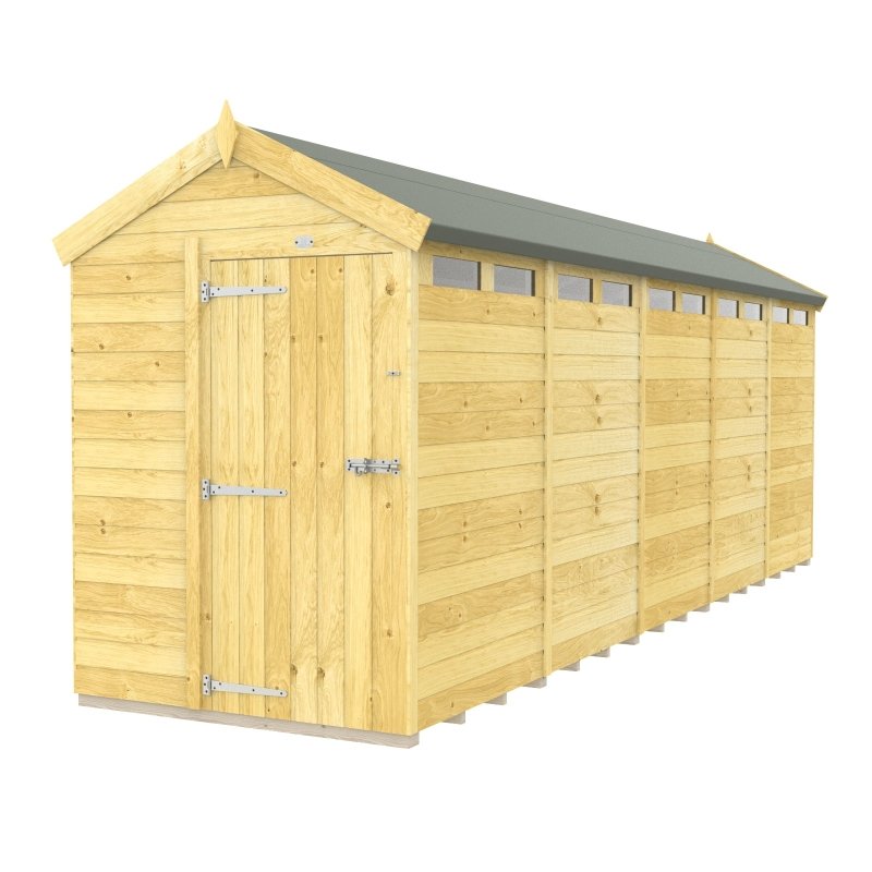 Flat Packed Apex Security Shed 5x20 - Willow Woodhouse