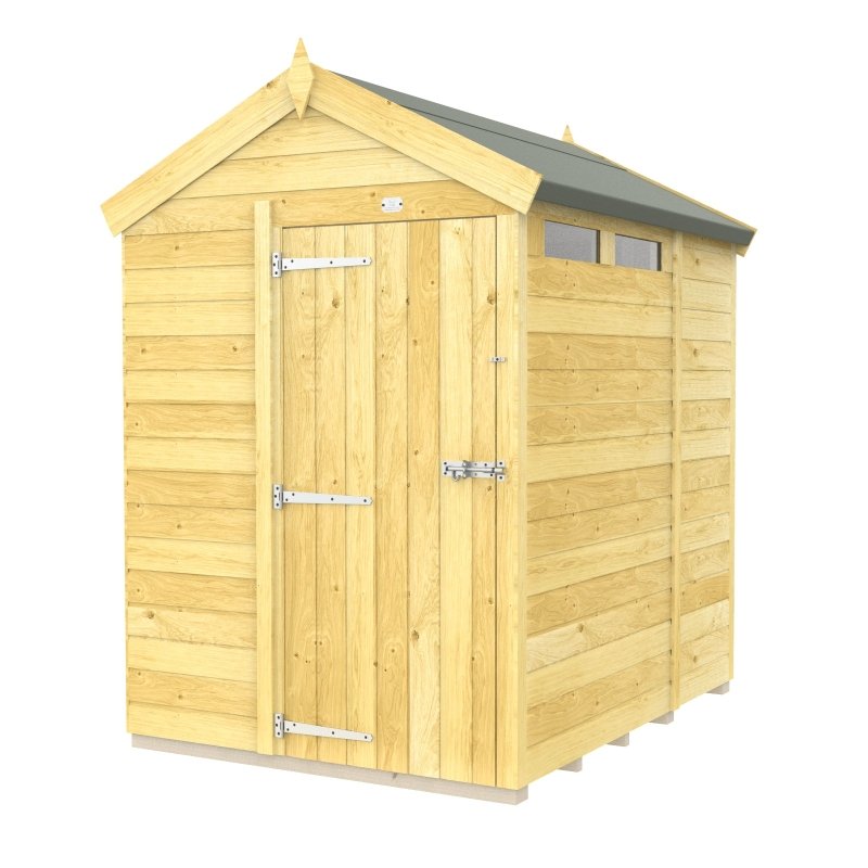 Flat Packed Apex Security Shed 5x6 - Willow Woodhouse