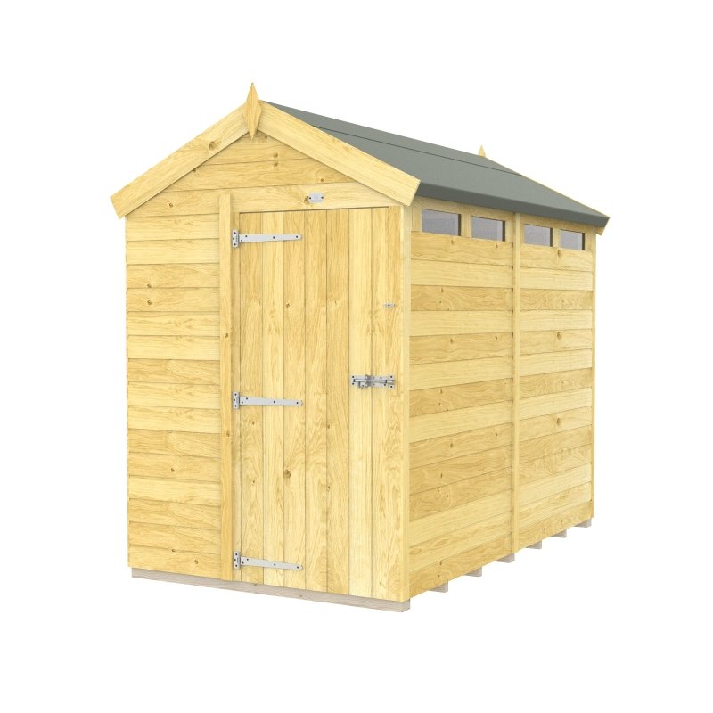 Flat Packed Apex Security Shed 5x8 - Willow Woodhouse