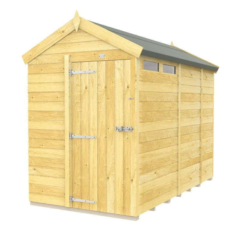 Flat Packed Apex Security Shed 5x9 - Willow Woodhouse