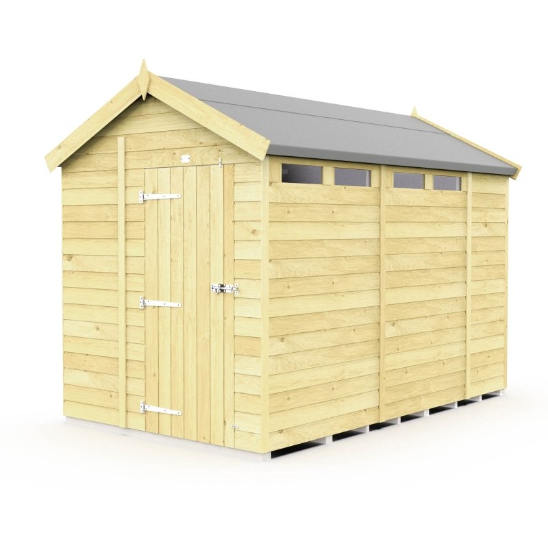 Flat Packed Apex Security Shed 6x10 - Willow Woodhouse