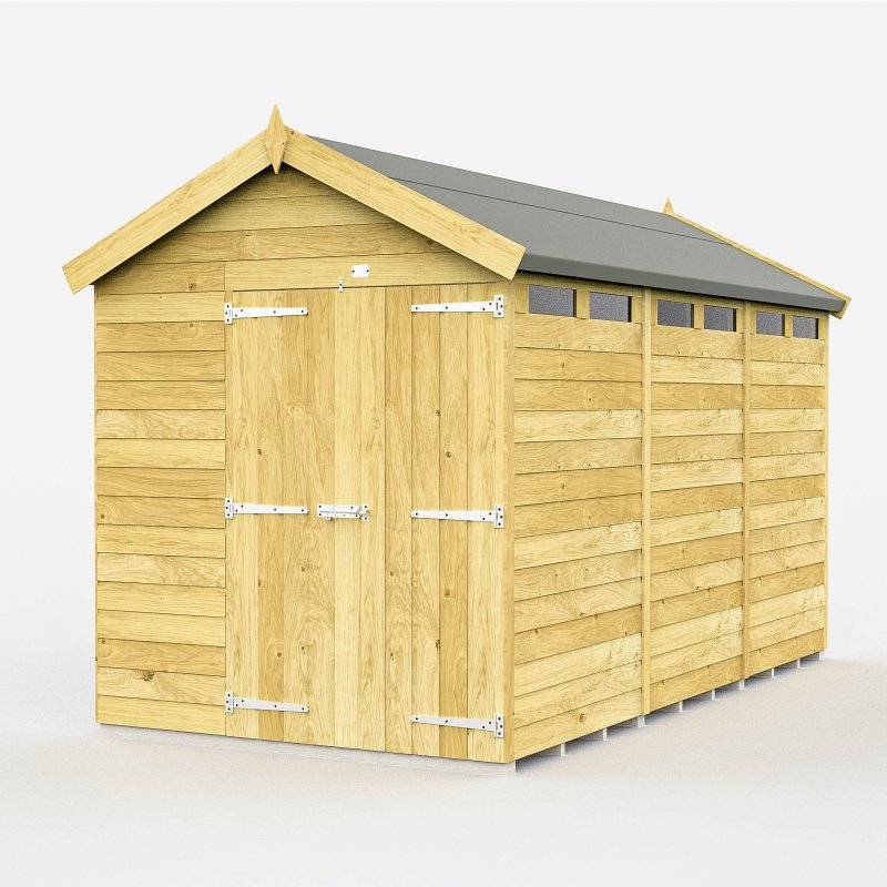 Flat Packed Apex Security Shed 6x12 - Willow Woodhouse