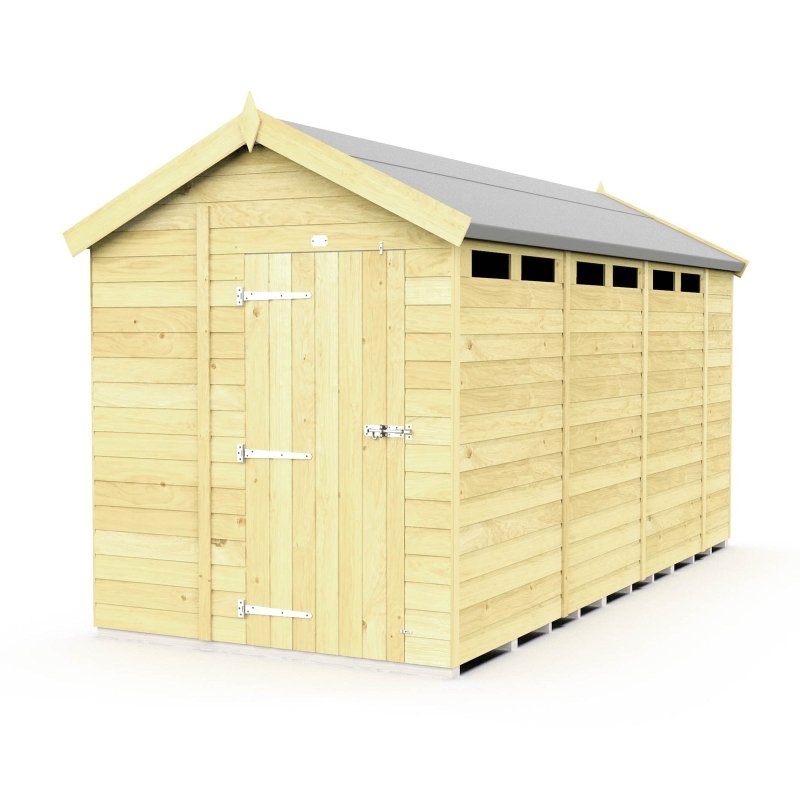 Flat Packed Apex Security Shed 6x14 - Willow Woodhouse