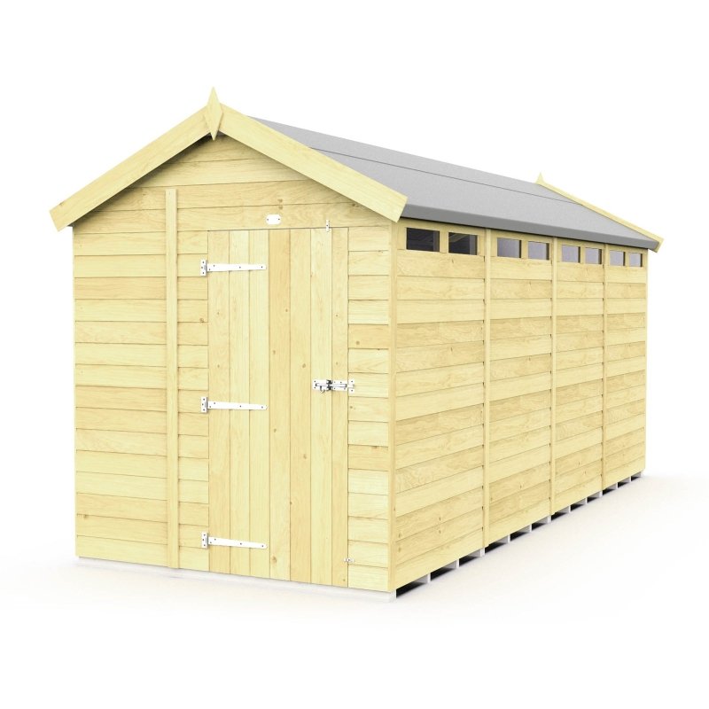 Flat Packed Apex Security Shed 6x16 - Willow Woodhouse