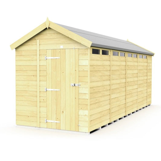 Flat Packed Apex Security Shed 6x18 - Willow Woodhouse