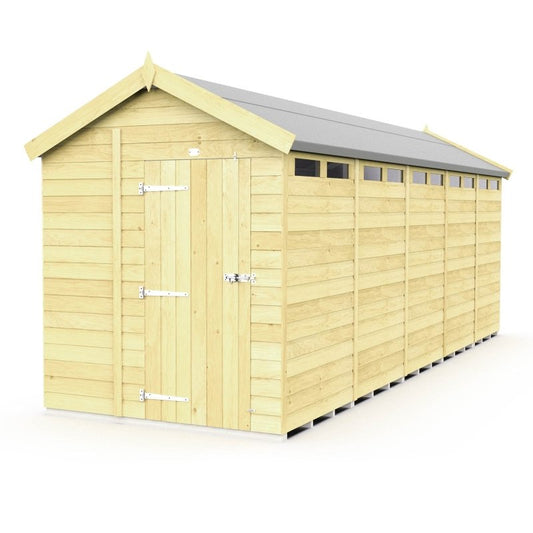 Flat Packed Apex Security Shed 6x20 - Willow Woodhouse