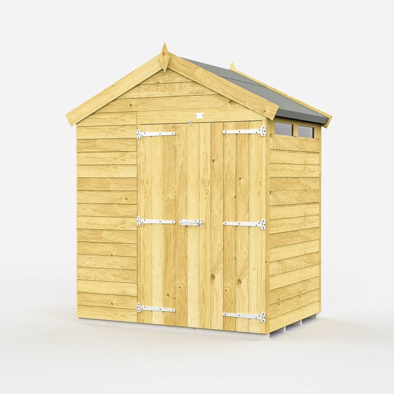 Flat Packed Apex Security Shed 6x4 - Willow Woodhouse