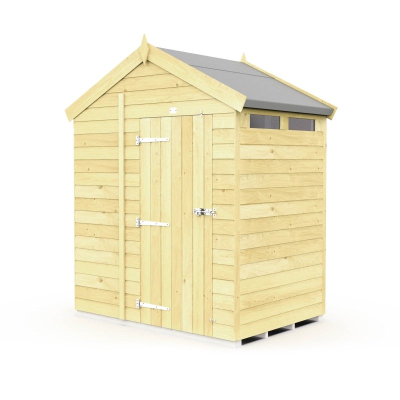 Flat Packed Apex Security Shed 6x4 - Willow Woodhouse