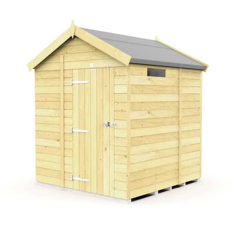 Flat Packed Apex Security Shed 6x5 - Willow Woodhouse