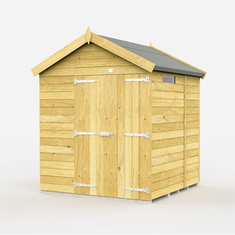 Flat Packed Apex Security Shed 6x5 - Willow Woodhouse