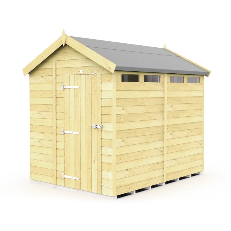 Flat Packed Apex Security Shed 6x8 - Willow Woodhouse