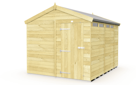 Flat Packed Apex Security Shed 8x10 - Willow Woodhouse