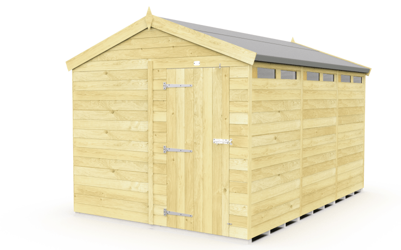 Flat Packed Apex Security Shed 8x12 - Willow Woodhouse