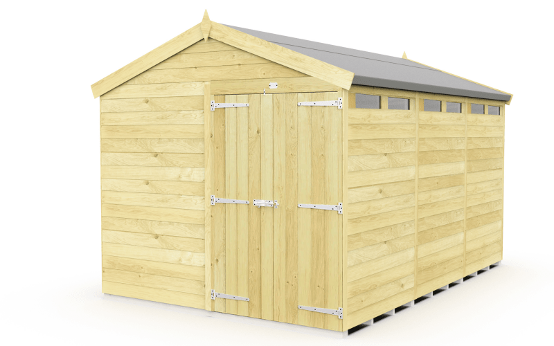 Flat Packed Apex Security Shed 8x12 - Willow Woodhouse