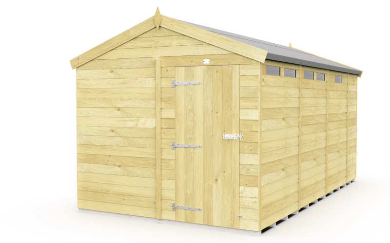 Flat Packed Apex Security Shed 8x13 - Willow Woodhouse