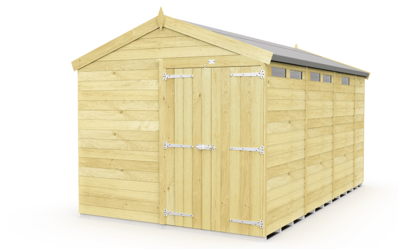 Flat Packed Apex Security Shed 8x13 - Willow Woodhouse