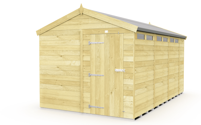 Flat Packed Apex Security Shed 8x14 - Willow Woodhouse