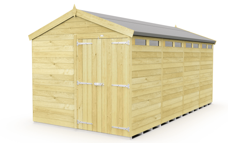 Flat Packed Apex Security Shed 8x16 - Willow Woodhouse