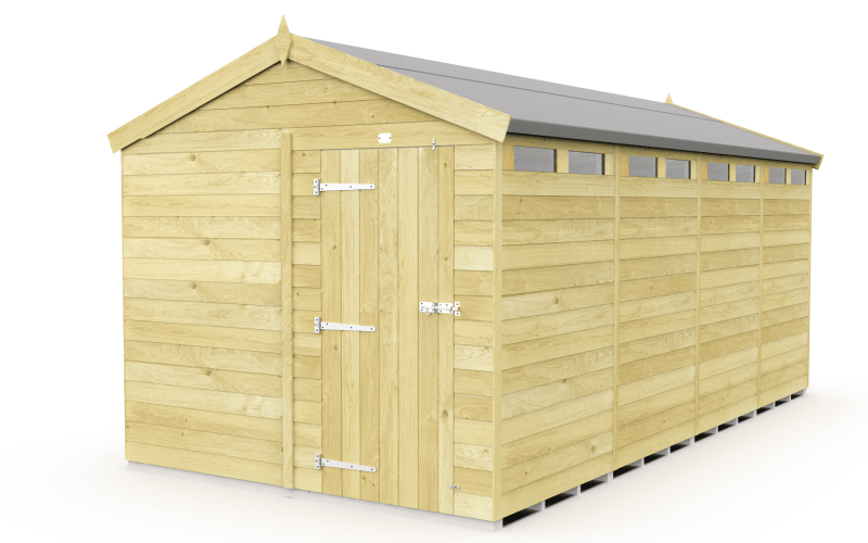 Flat Packed Apex Security Shed 8x16 - Willow Woodhouse