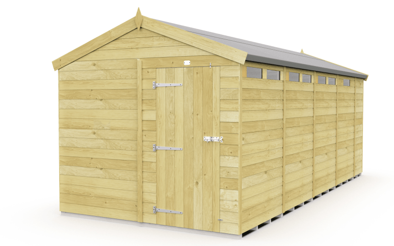 Flat Packed Apex Security Shed 8x17 - Willow Woodhouse