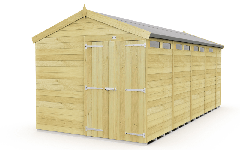 Flat Packed Apex Security Shed 8x17 - Willow Woodhouse