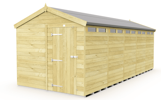 Flat Packed Apex Security Shed 8x20 - Willow Woodhouse