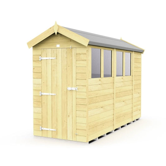 Flat Packed Apex Shed 4x10 - Willow Woodhouse