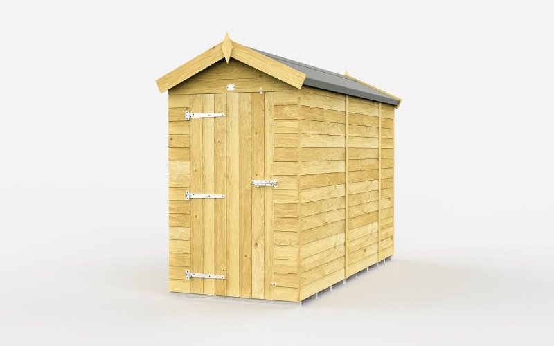 Flat Packed Apex Shed 4x10 - Willow Woodhouse