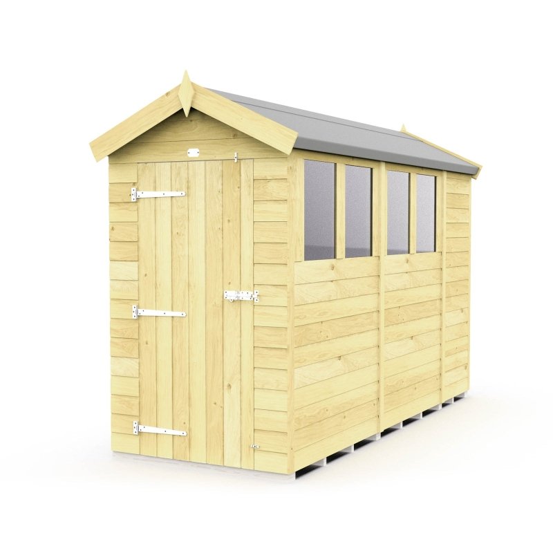 Flat Packed Apex Shed 4x11 - Willow Woodhouse