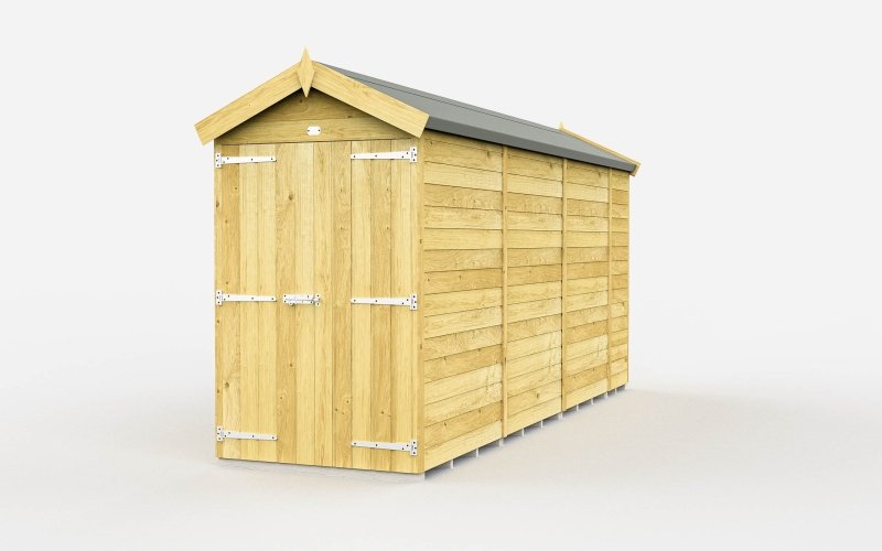 Flat Packed Apex Shed 4x14 - Willow Woodhouse