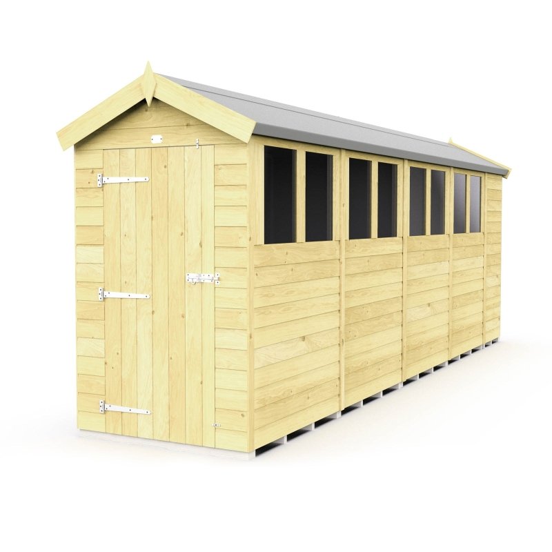 Flat Packed Apex Shed 4x15 - Willow Woodhouse