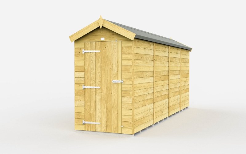 Flat Packed Apex Shed 4x15 - Willow Woodhouse