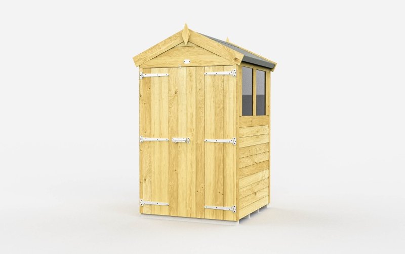 Flat Packed Apex Shed 4x4 - Willow Woodhouse