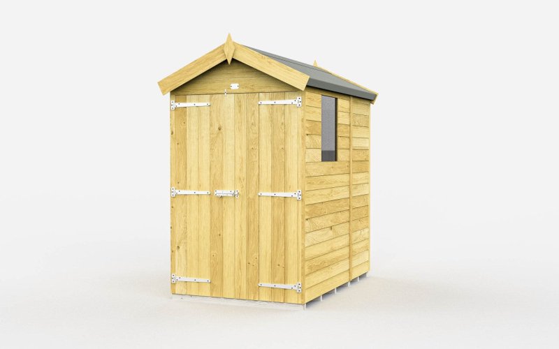 Flat Packed Apex Shed 4x5 - Willow Woodhouse