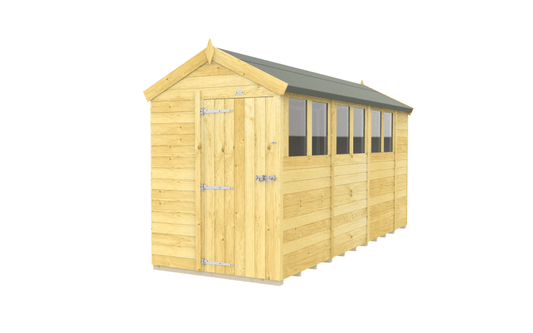 Flat Packed Apex Shed 5x14 - Willow Woodhouse