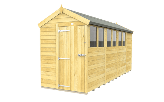 Flat Packed Apex Shed 5x15 - Willow Woodhouse