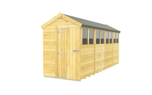 Flat Packed Apex Shed 5x16 - Willow Woodhouse