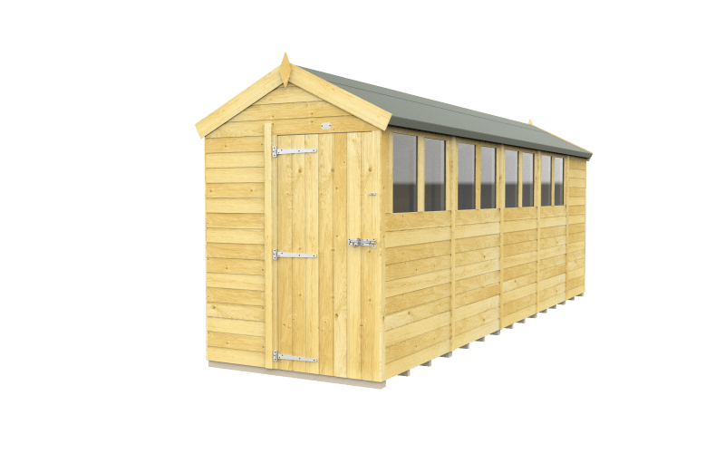 Flat Packed Apex Shed 5x19 - Willow Woodhouse