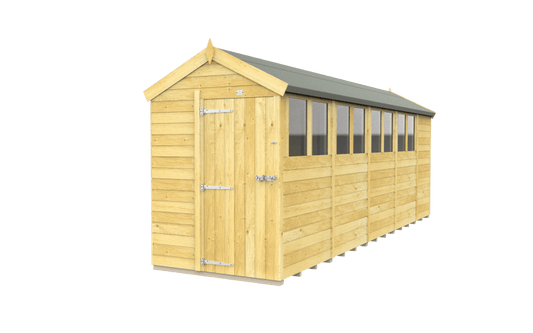 Flat Packed Apex Shed 5x19 - Willow Woodhouse